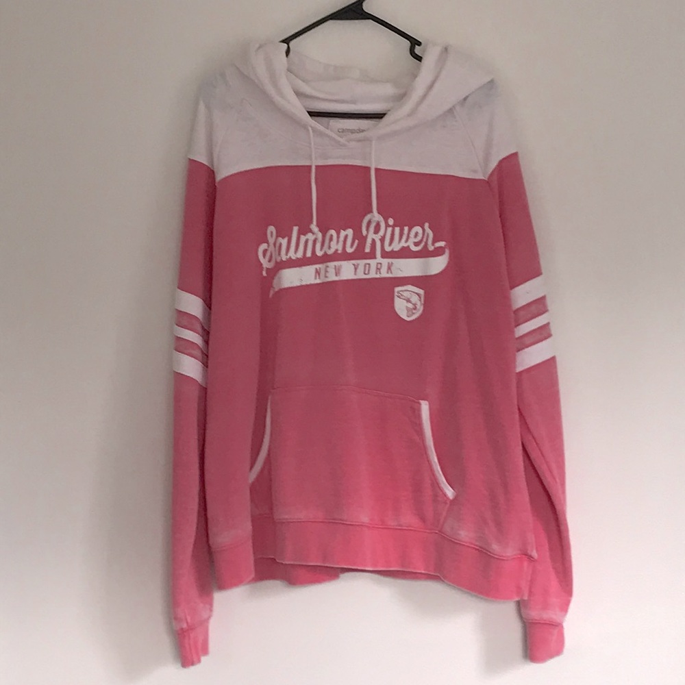 Salmon River New York hooded sweatshirt.